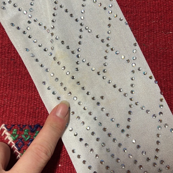 Privy Bedazzled White Rhinestone Long Sleeved Mini Dress Women’s Size Medium - Picture 4 of 12